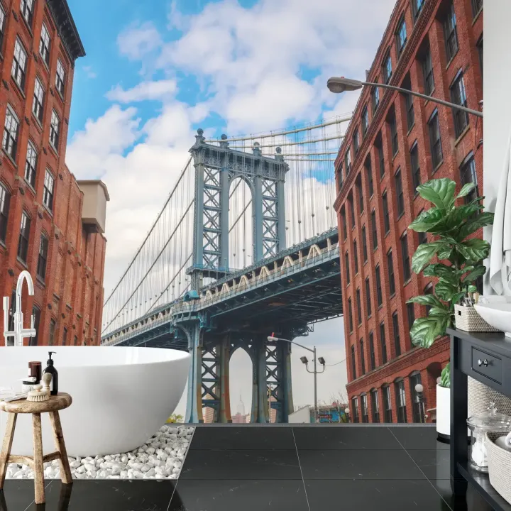 Fototapeta Most w Nowym Jorku – Most Brookliński i Skyline Manhattanu