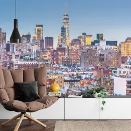 Fototapeta Nowy Jork – Nocny Skyline Manhattanu