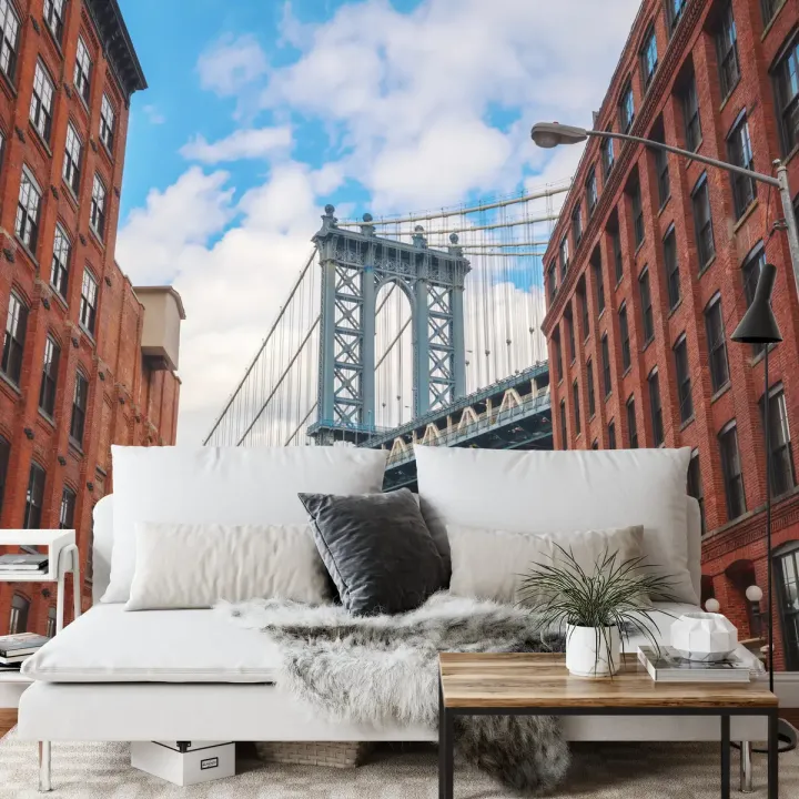 Fototapeta Most w Nowym Jorku – Most Brookliński i Skyline Manhattanu