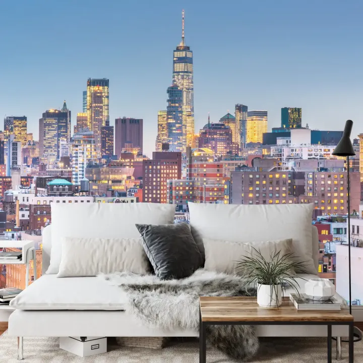 Fototapeta Nowy Jork – Nocny Skyline Manhattanu