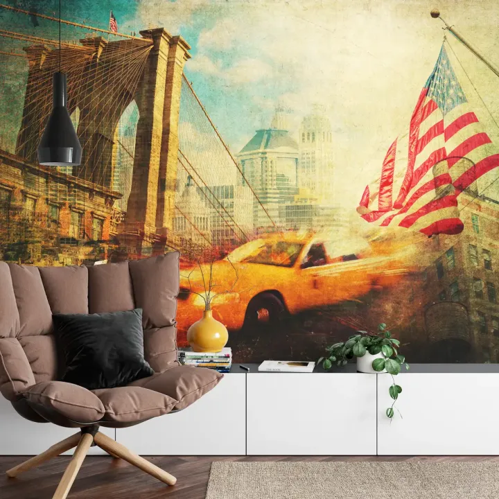 Fototapeta Nowy Jork Taxi – Manhattan i Most Brookliński