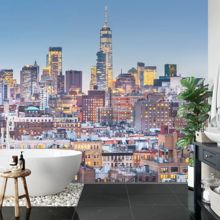 Fototapeta Nowy Jork – Nocny Skyline Manhattanu