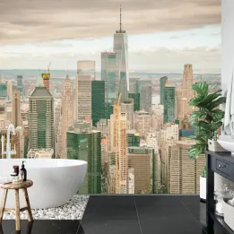 Fototapeta Widok Na Nowy Jork – Skyline Manhattanu z Lotu Ptaka