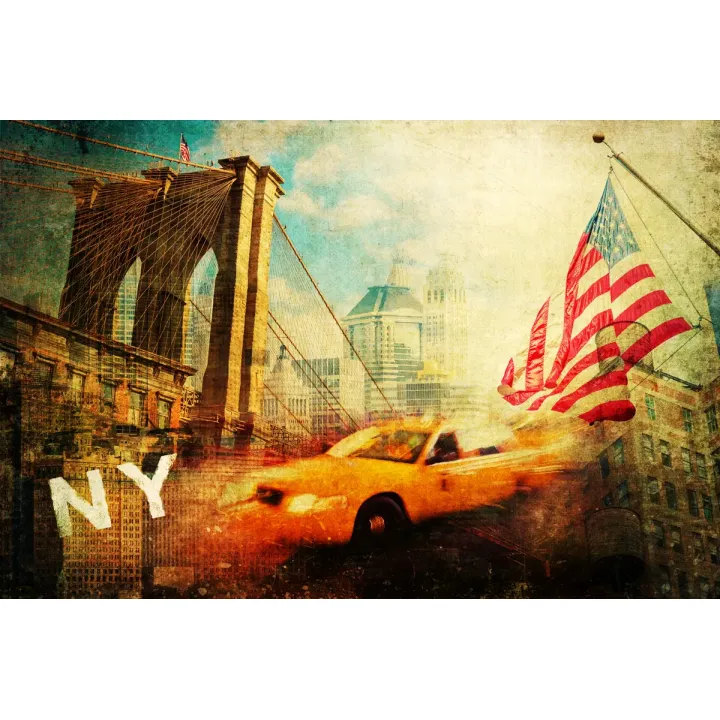Fototapeta Nowy Jork Taxi – Manhattan i Most Brookliński – produkt