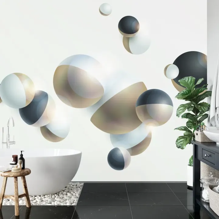 Fototapeta Nowoczesne Kule 3D – Abstrakcja Geometryczna i Iluzja Optyczna