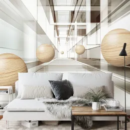 Fototapeta Kule 3D – Abstrakcja Geometryczna i Optyczne Złudzenie