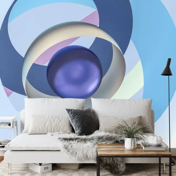 Fototapeta Optyczna Kula 3D – Iluzja Przestrzenna i Abstrakcja Geometryczna