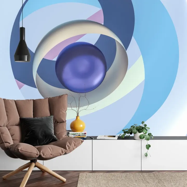 Fototapeta Optyczna Kula 3D – Iluzja Przestrzenna i Abstrakcja Geometryczna