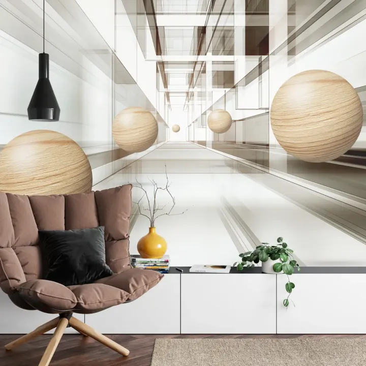 Fototapeta Kule 3D – Abstrakcja Geometryczna i Optyczne Złudzenie