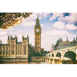 Fototapeta Londyn Big Ben – Architektura wiktoriańska i skyline nad Tamizą