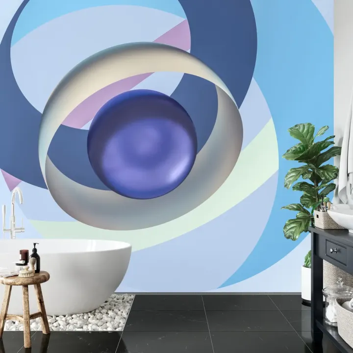Fototapeta Optyczna Kula 3D – Iluzja Przestrzenna i Abstrakcja Geometryczna