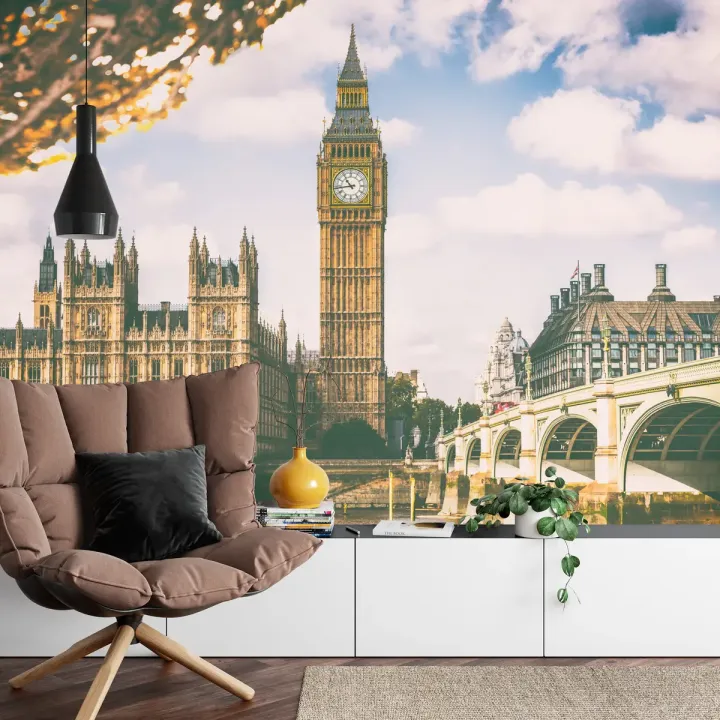 Fototapeta Londyn Big Ben – Architektura wiktoriańska i skyline nad Tamizą