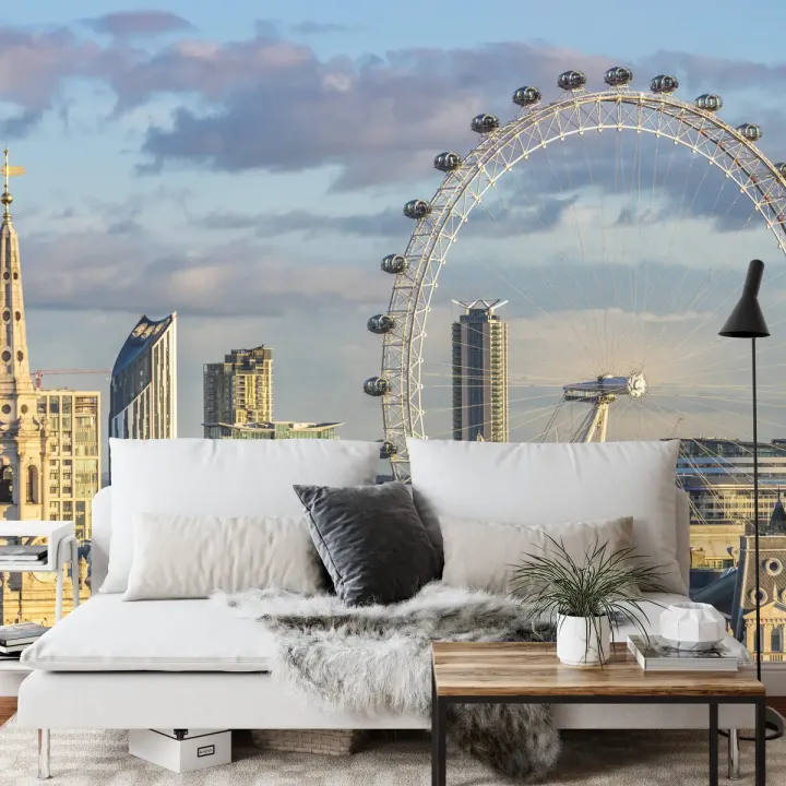 Fototapeta London Eye – Skyline Londynu i Architektura Miejska