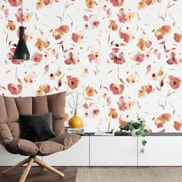 Fototapeta Malowane Maki – Abstrakcyjne Kwiaty w Stylu Ekspresjonizmu