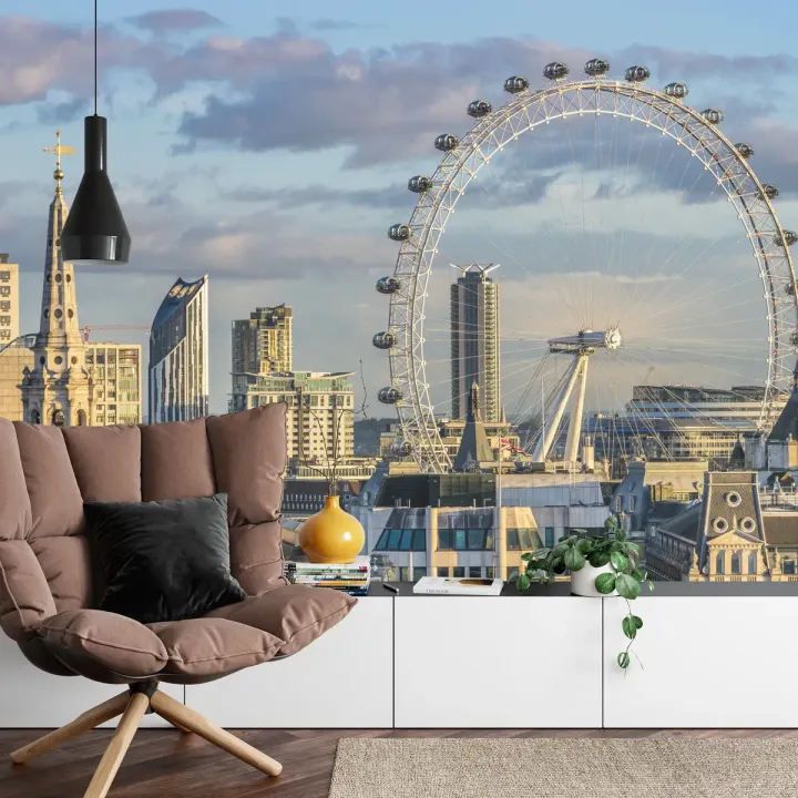 Fototapeta London Eye – Skyline Londynu i Architektura Miejska