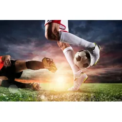 Fototapeta Piłkarze Podczas Meczu – Sportowa Dynamika na Boisko