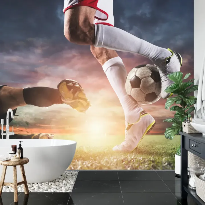 Fototapeta Piłkarze Podczas Meczu – Sportowa Dynamika na Boisko