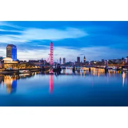 Fototapeta Pano – Panorama Londynu z Big Benem i London Eye