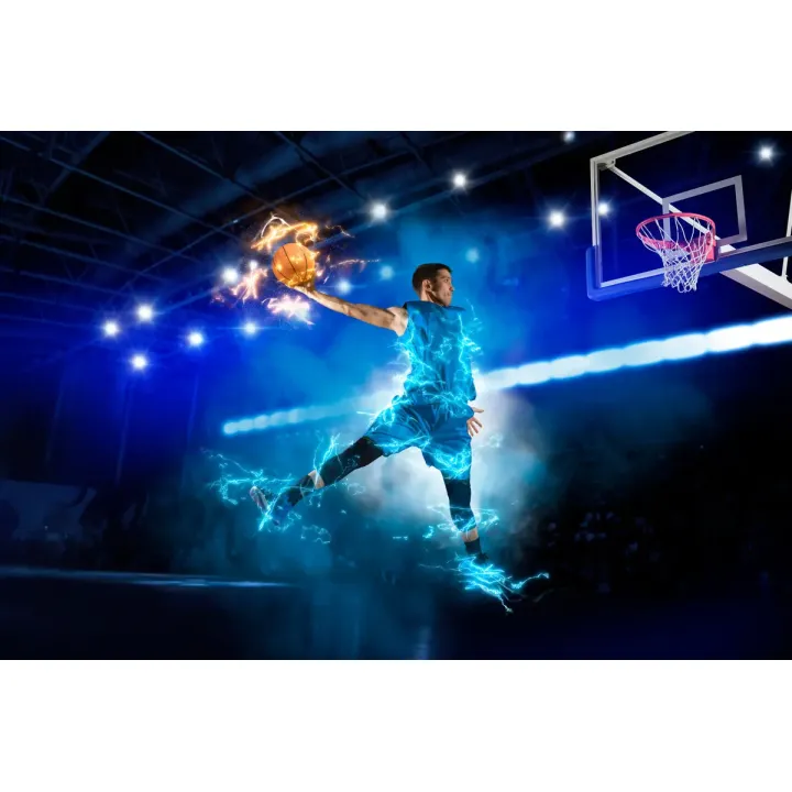 Fototapeta Płonący Koszykarz – Energia i Dynamika Sportu – produkt