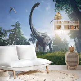 Fototapeta Dinozaur – Prehistoryczny Krajobraz Jurajski