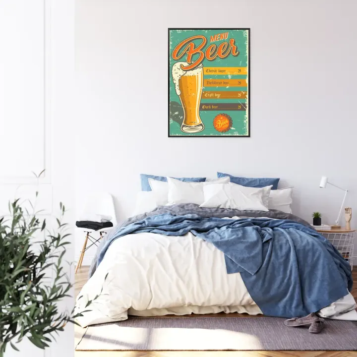 Plakat Piwne Menu – Styl Vintage i Browarniczy Klimat – produkt