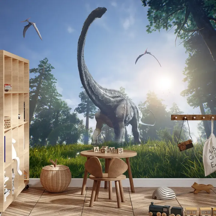 Fototapeta Dinozaur – Prehistoryczny Krajobraz Jurajski