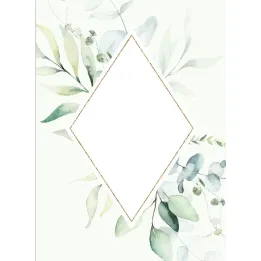 Plakat Kwiatowa Geometria – Botaniczne Wzory i Zielone Liście – produkt