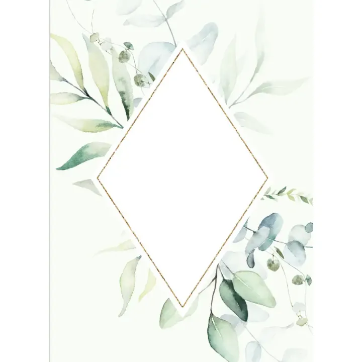 Plakat Kwiatowa Geometria – Botaniczne Wzory i Zielone Liście – produkt