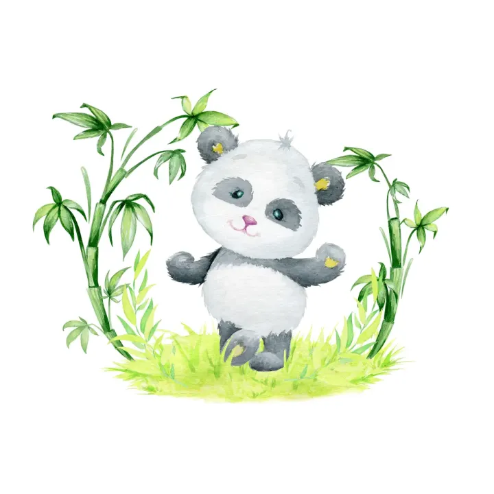 Fototapeta Panda i Bambus – Spokój Natury w Zielonym Gaju – produkt