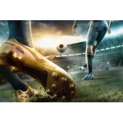 Fototapeta Piłkarze Podczas Gry – Dynamika Meczu i Rywalizacja Sportowa