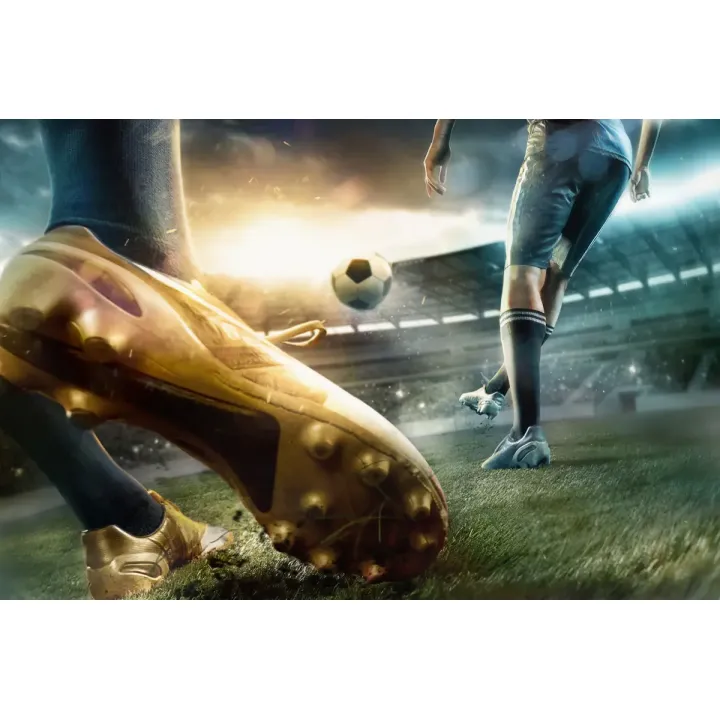 Fototapeta Piłkarze Podczas Gry – Dynamika Meczu i Rywalizacja Sportowa – produkt
