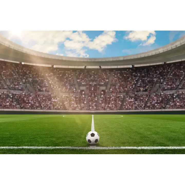Fototapeta Piłka Nożna – Stadion Pełen Emocji i Słońca – produkt