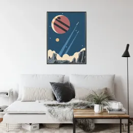 Plakat Rakiety i Planety – Kosmiczna Przygoda w Stylu Retro – produkt