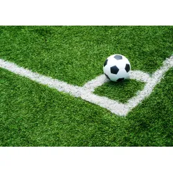 Fototapeta Piłka w Narożniku – Sportowa Fotografia Boiska