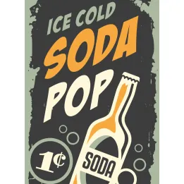 Plakat Napój Gazowany – Vintage Reklama z Lat 50. – produkt