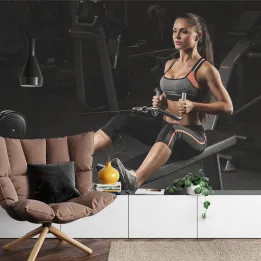 Fototapeta Kobieta Podczas – Trening Siłowy i Aktywność Fizyczna