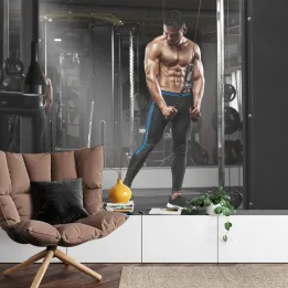 Fototapeta Muskularny Mężczyzna – Motywacja na Siłownię i Fitness