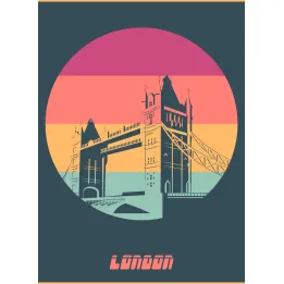 Plakat Tower Bridge – Zabytkowy Most i Skyline Londynu – produkt