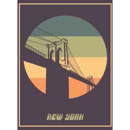 Plakat Most Brooklyn Bridge – Nowy Jork o Poranku – produkt