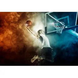 Fototapeta Koszykarz – Dynamiczny Wsad w Akcji Sportowej