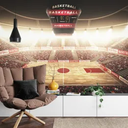 Fototapeta Stadion Do Koszykówki – Sportowa Atmosfera Meczu i Trybun