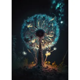 Plakat Abstrakcyjny Dmuchawiec – Leśna Cisza i Natura – produkt