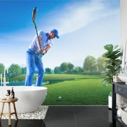 Fototapeta Golfista – Sport i Rekreacja na Polu Golfowym