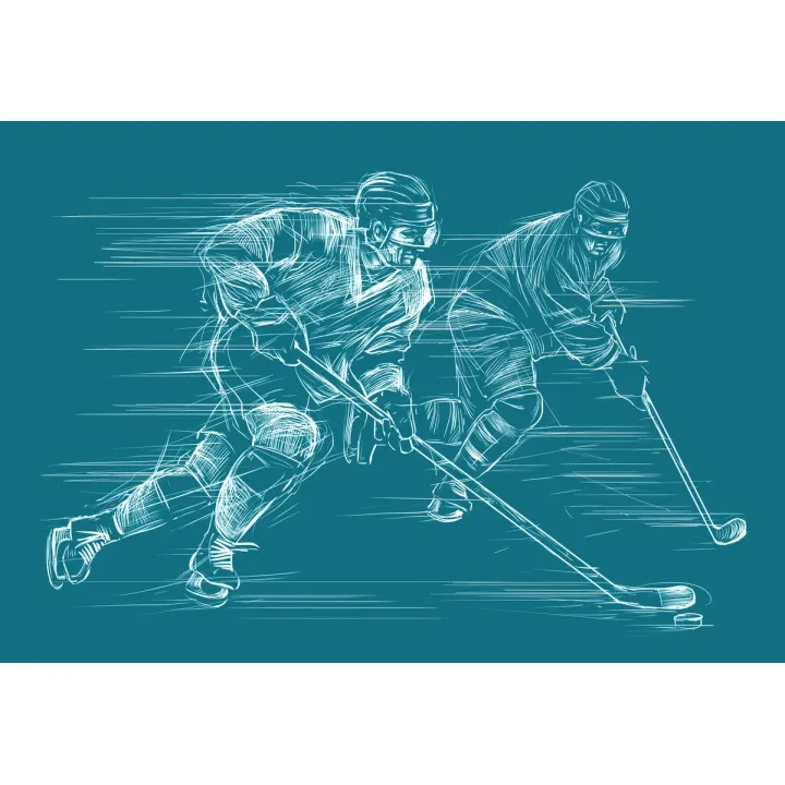 Fototapeta Rysowani Hokeiści – Akcja Sportowa na Lodowisku – produkt