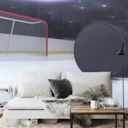 Fototapeta Krążki Hokejowe – Dynamika Hokeja na Lodzie