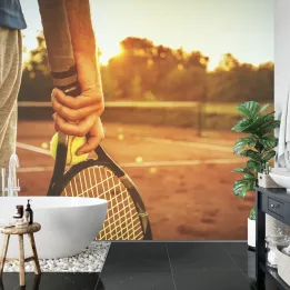 Fototapeta Tenisista Przed Meczem – Sportowa Atmosfera na Korcie