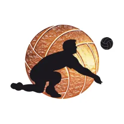 Fototapeta Siatkarz – Dynamika i Rywalizacja w Akcji Sportowej