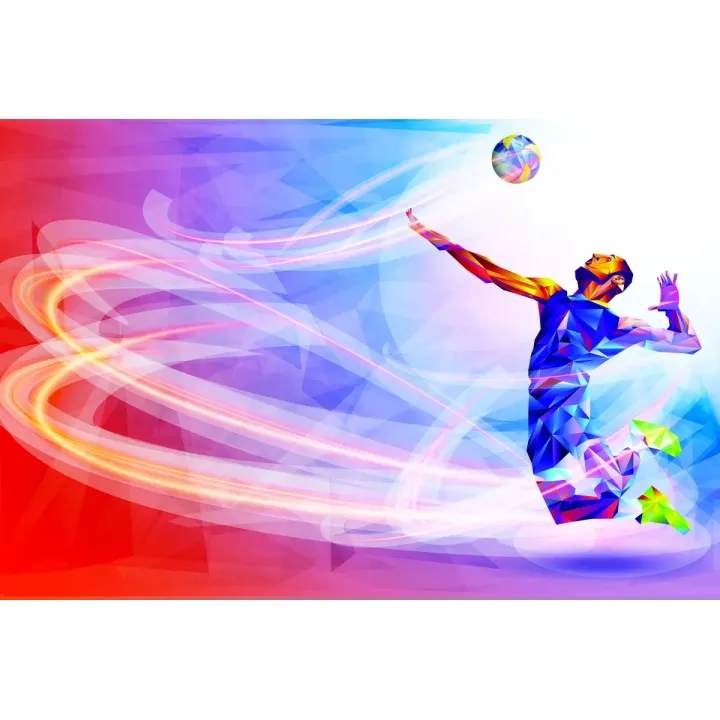 Fototapeta Siatkarz – Abstrakcja i Dynamika Sportu – produkt