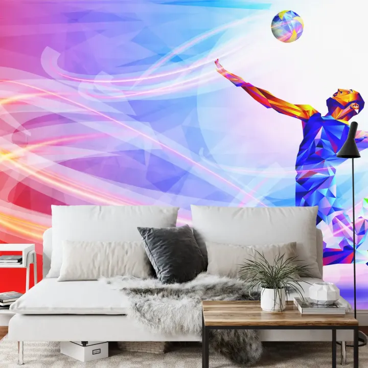 Fototapeta Siatkarz – Abstrakcja i Dynamika Sportu