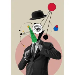 Plakat Wszechobecny Umysł – Abstrakcja Geometryczna i Symbolika Oka – produkt